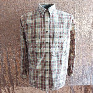 Lauren-Ralph Lauren Men's Plaid Buttons Up Long Sleeve Shirt Size: 1X
